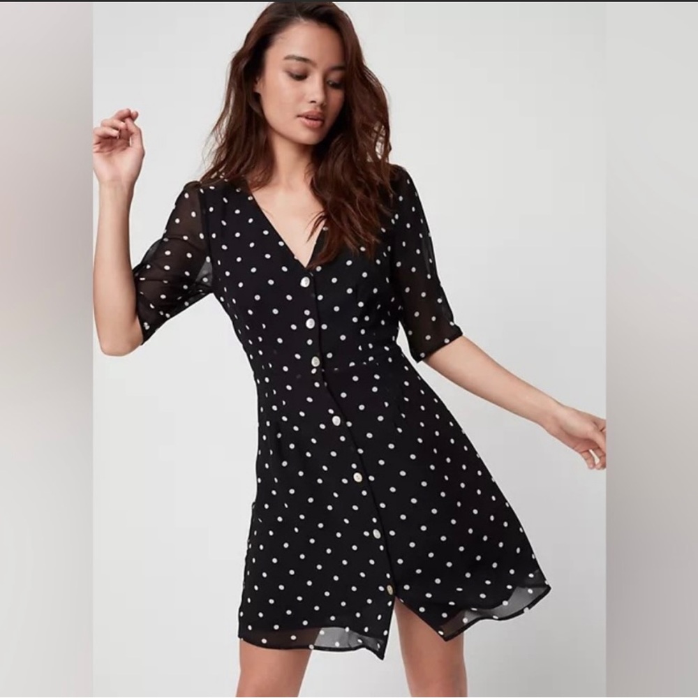 Aritzia polka dot dress